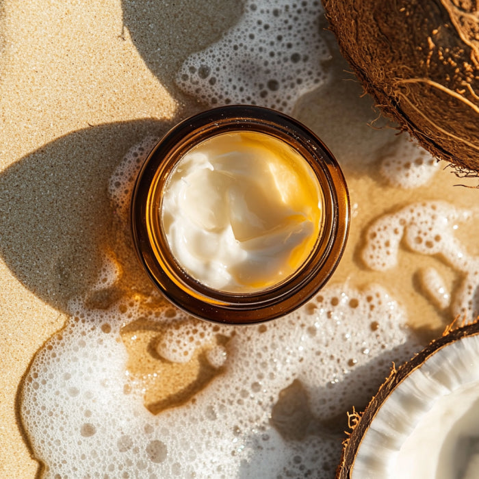 Natural tallow outdoor lotion in eco-friendly jar