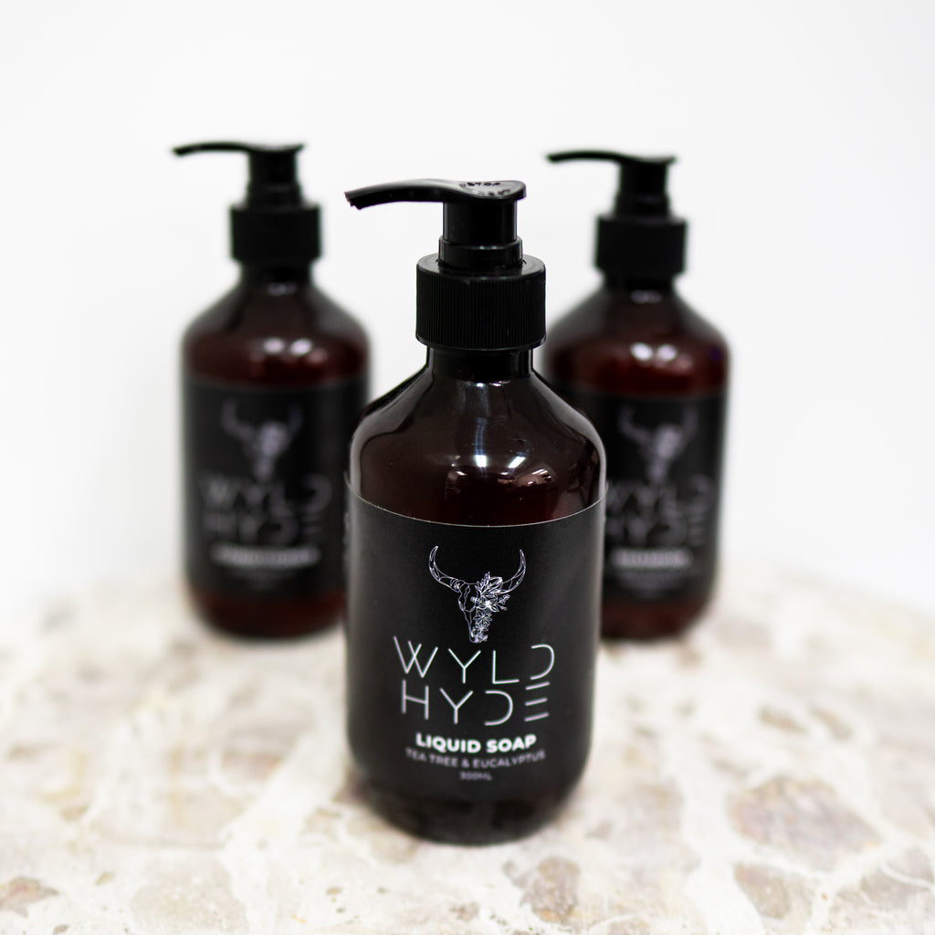 Tallow hand and body wash in pump bottle